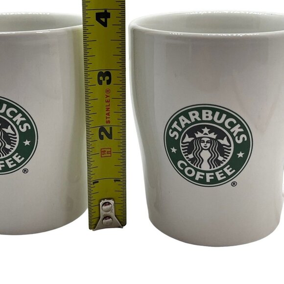 Set 2 Starbucks Coffee Tea Cups Mug White 8 Oz Classic Siren Mermaid Logo 2007 - Picture 9 of 13